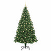 Kunstig juletre med 300 LED grønn 180 cm PVC og Stål og Plast