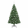 Kunstig juletre med 300 LED grønn 180 cm PVC og Stål og Plast