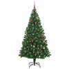 Kunstig juletre med 300 LED grønn 180 cm PVC og Stål og Plast