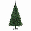 Kunstig juletre med 300 LED grønn 210 cm PVC og Stål og Plast