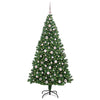 Kunstig juletre med 300 LED grønn 210 cm PVC og Stål og Plast