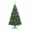 Kunstig juletre med 300 LED grønn 210 cm PVC og Stål og Plast