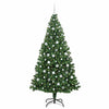 Kunstig juletre med 300 LED grønn 210 cm PVC og Stål og Plast