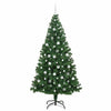 Kunstig juletre med 300 LED grønn 210 cm PVC og Stål og Plast