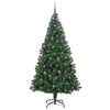 Kunstig juletre med 300 LED grønn 210 cm PVC og Stål og Plast