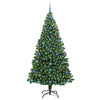 Kunstig juletre med 300 LED grønn 210 cm PVC og Stål og Plast