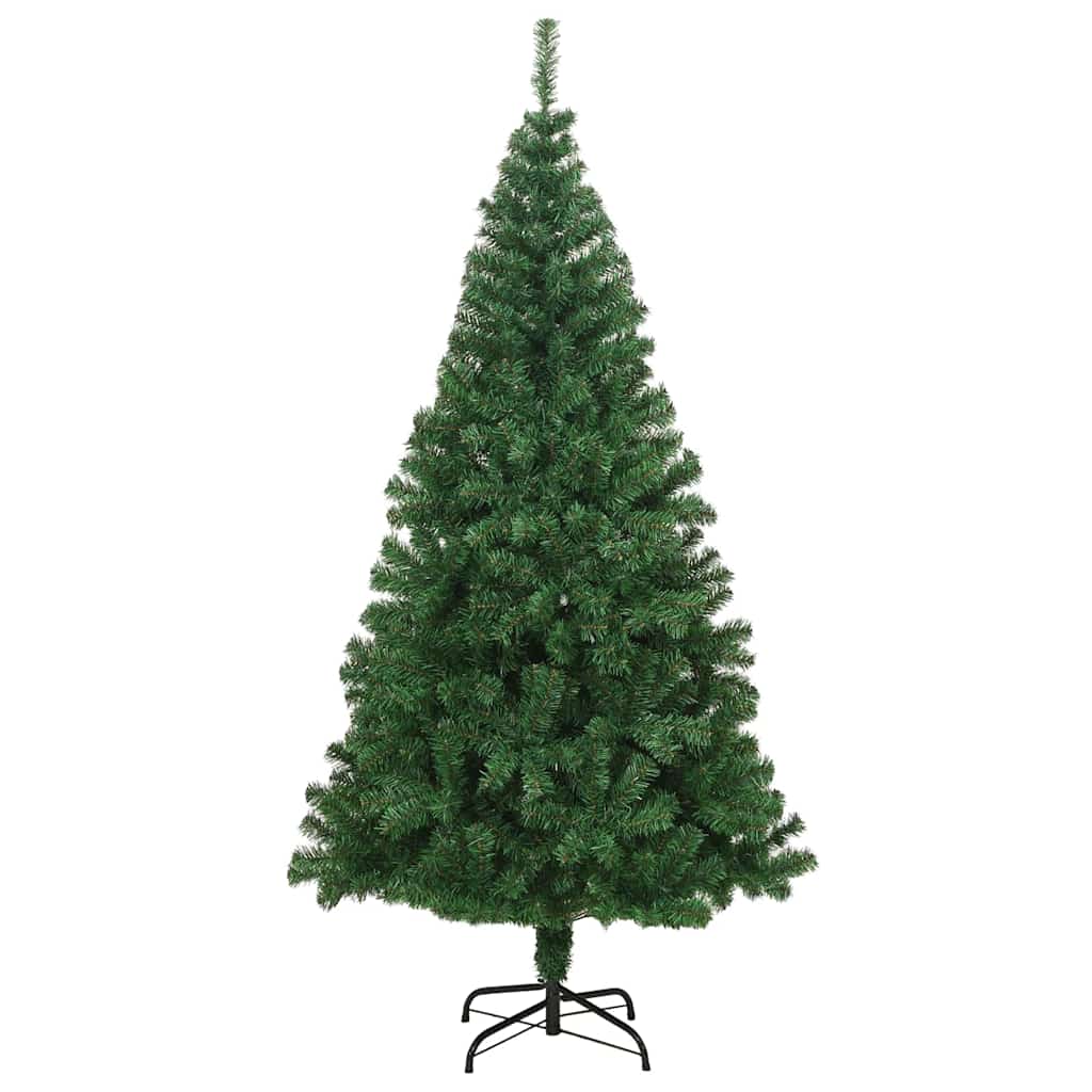 Kunstig juletre med 300 LED grønn 210 cm PVC og Stål og Plast