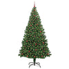 Kunstig juletre med 300 LED grønn 240 cm PVC og Stål og Plast