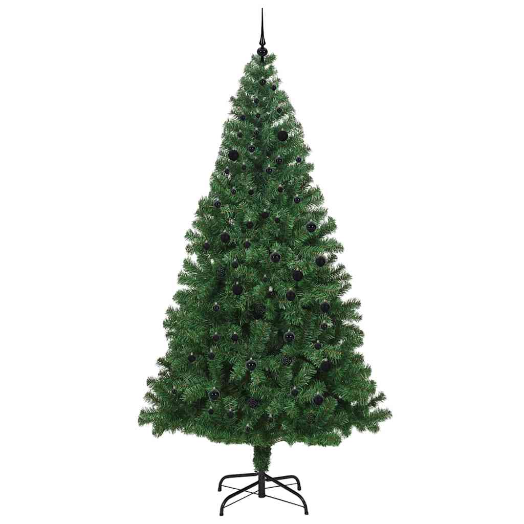 Kunstig juletre med 300 LED grønn 240 cm PVC og Stål og Plast