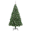 Kunstig juletre med 300 LED grønn 240 cm PVC og Stål og Plast