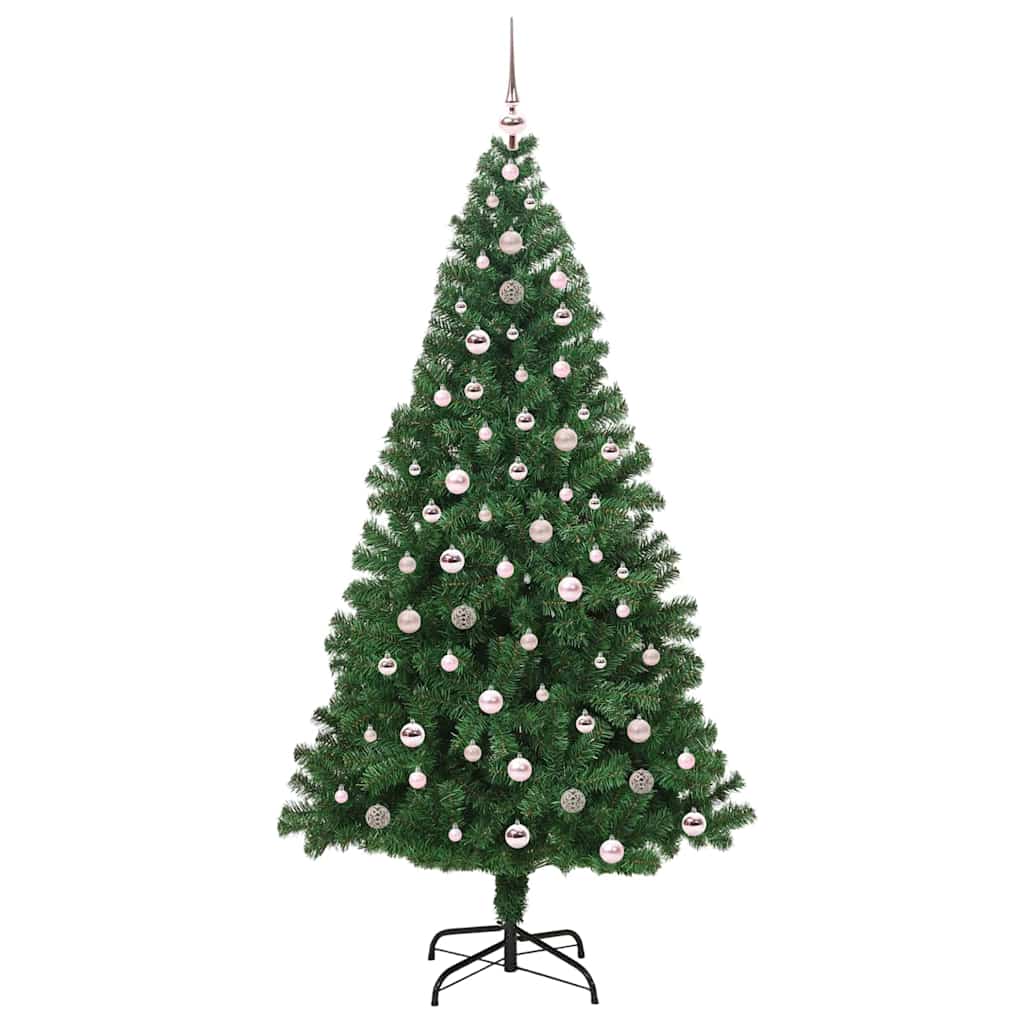 Kunstig juletre med 300 LED grønn 240 cm PVC og Stål og Plast