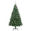 Kunstig juletre med 300 LED grønn 240 cm PVC og Stål og Plast