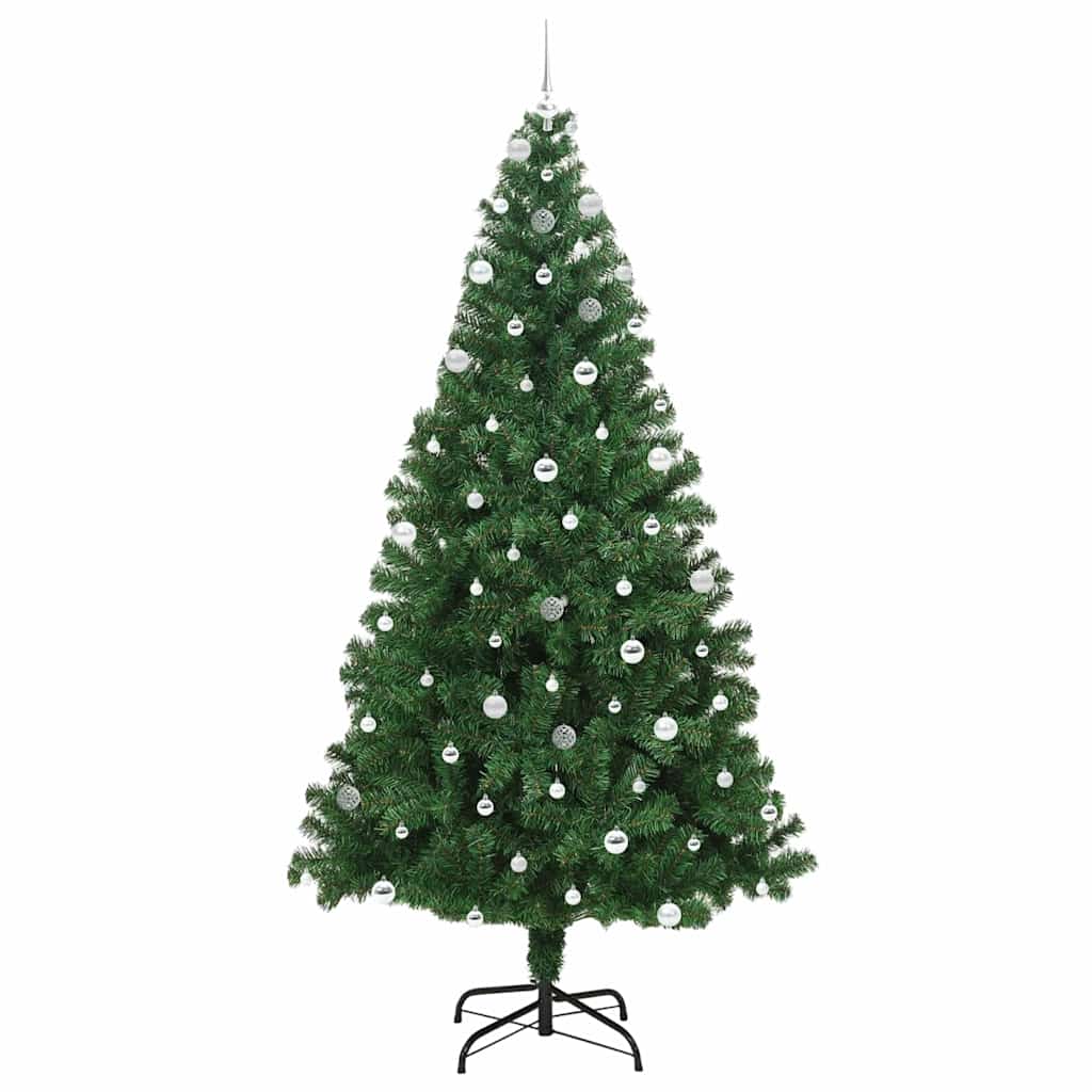 Kunstig juletre med 300 LED grønn 240 cm PVC og Stål og Plast