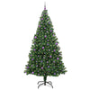 Kunstig juletre med 300 LED grønn 240 cm PVC og Stål og Plast