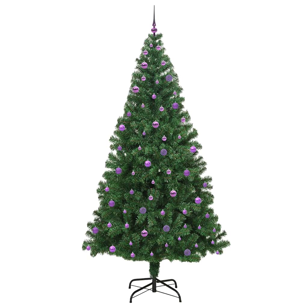 Kunstig juletre med 300 LED grønn 240 cm PVC og Stål og Plast