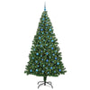 Kunstig juletre med 300 LED grønn 240 cm PVC og Stål og Plast