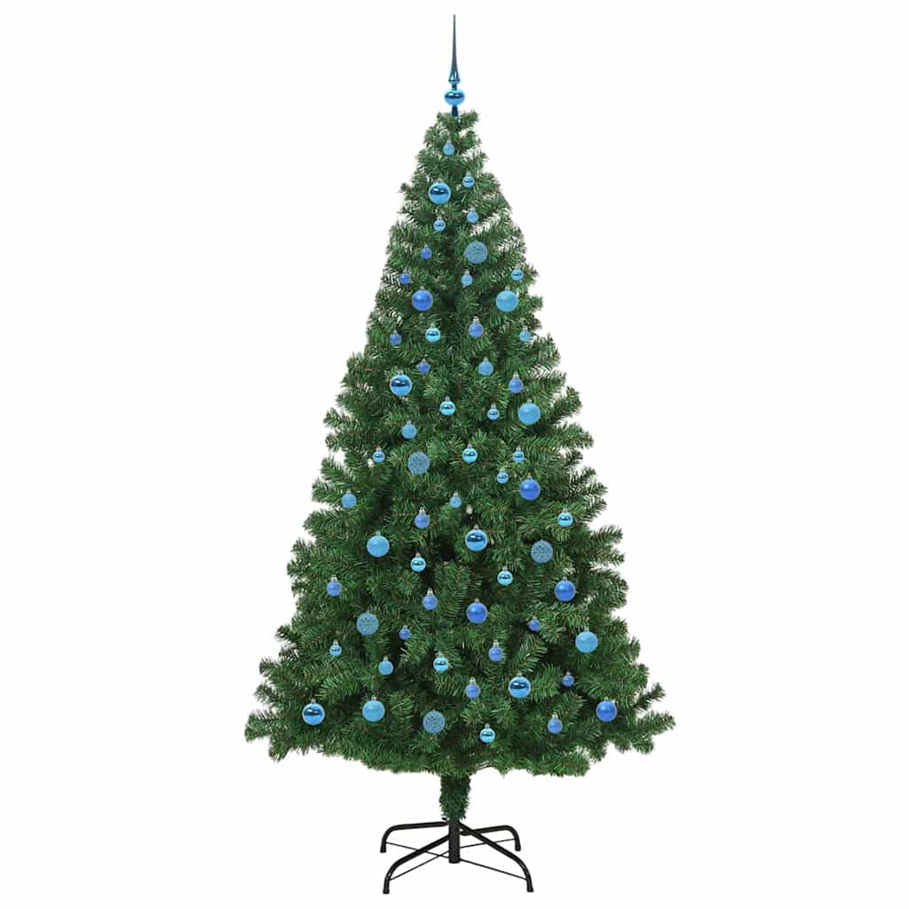 Kunstig juletre med 300 LED grønn 240 cm PVC og Stål og Plast