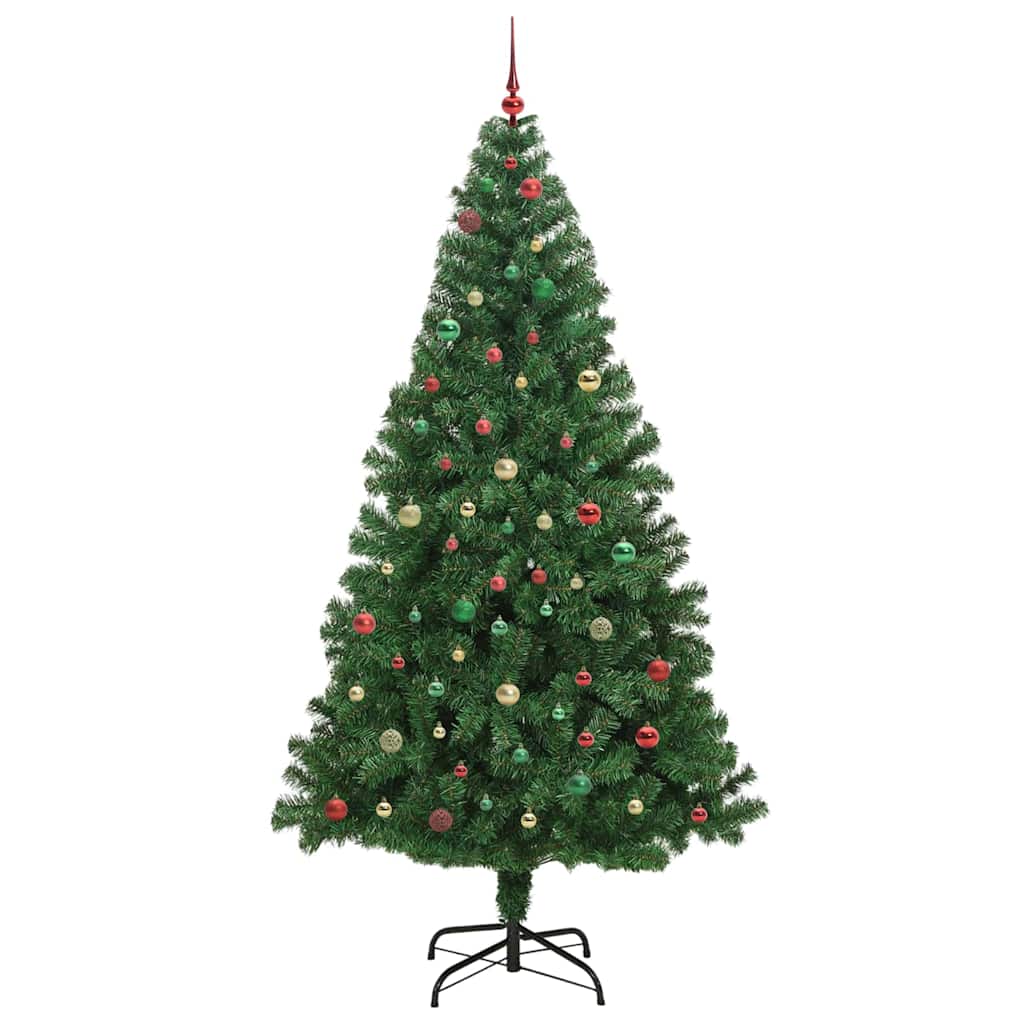 Kunstig juletre med 300 LED grønn 240 cm PVC og Stål og Plast