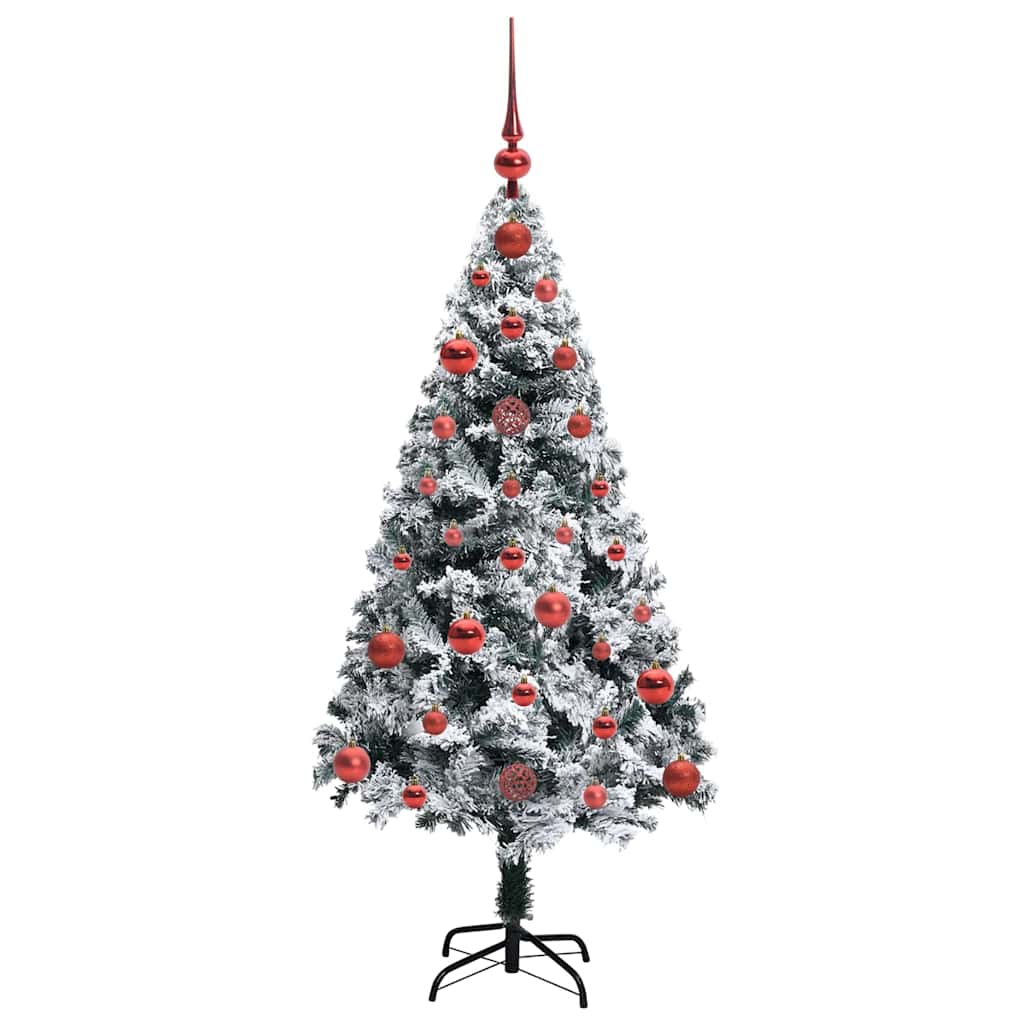 Kunstig juletre med 150 LED grønn 120 cm PVC og Stål og Plast