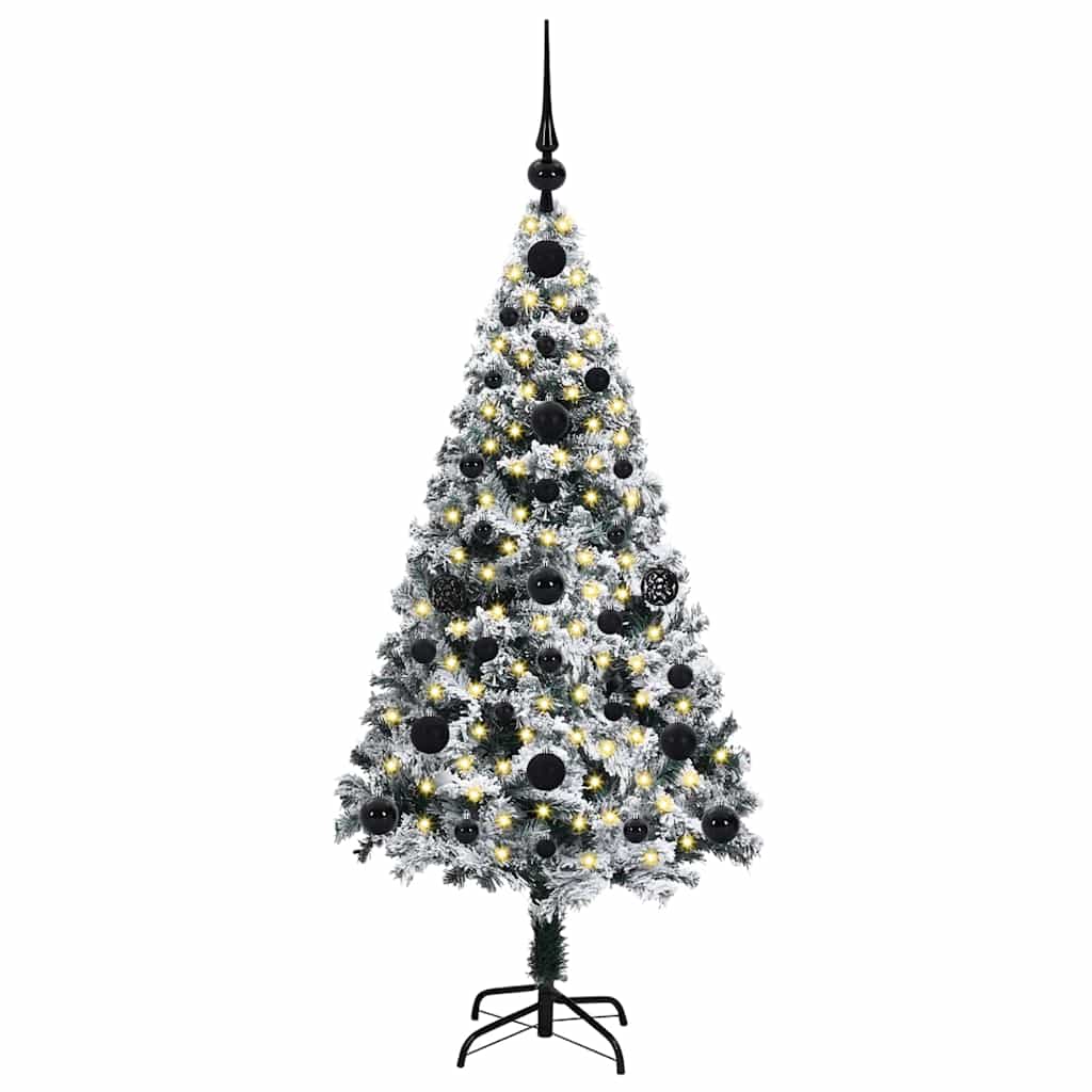 Kunstig juletre med 150 LED grønn 120 cm PVC og Stål og Plast