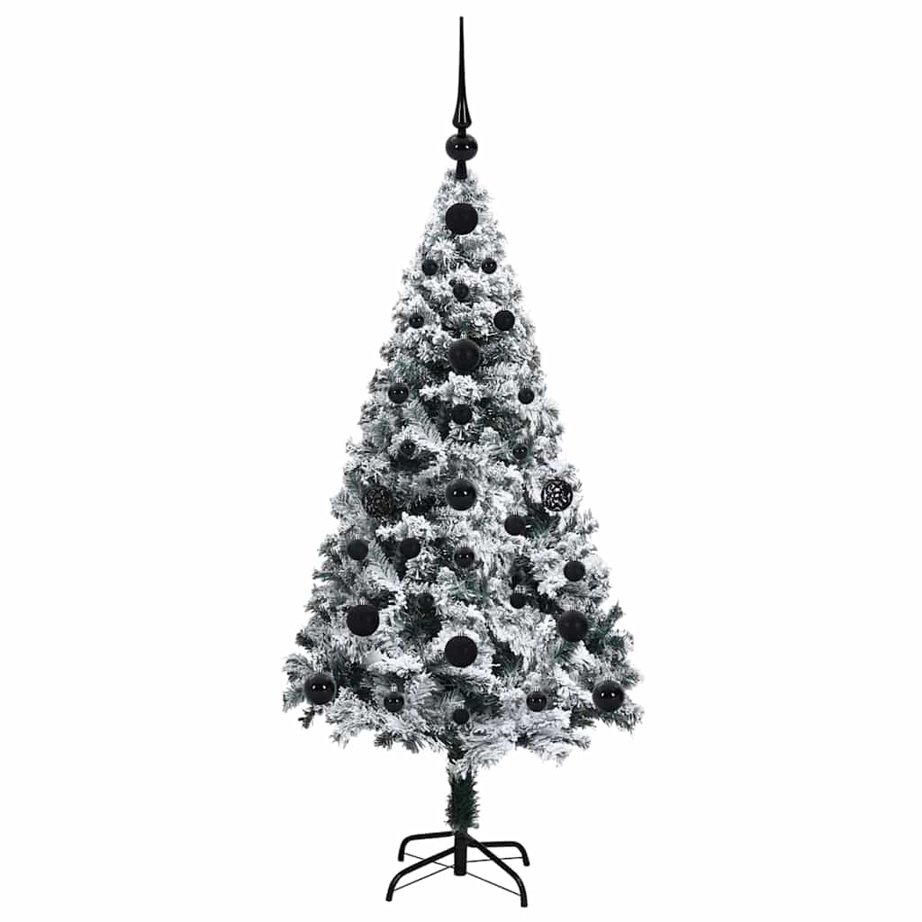 Kunstig juletre med 150 LED grønn 120 cm PVC og Stål og Plast
