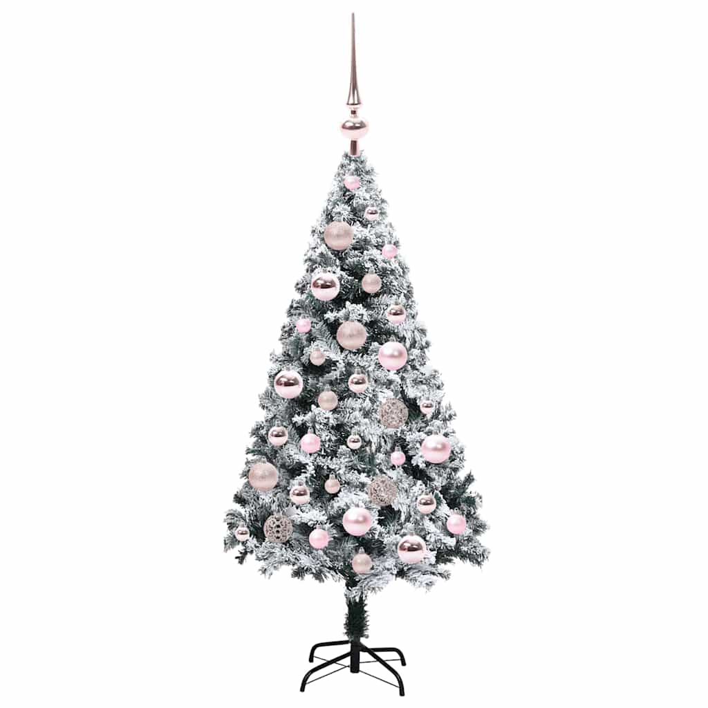Kunstig juletre med 150 LED grønn 120 cm PVC og Stål og Plast