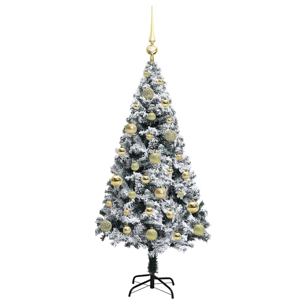 Kunstig juletre med 150 LED grønn 120 cm PVC og Stål og Plast
