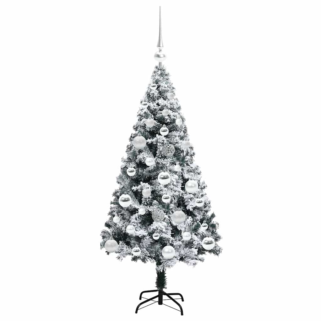 Kunstig juletre med 150 LED grønn 120 cm PVC og Stål og Plast