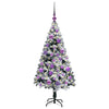 Kunstig juletre med 150 LED grønn 120 cm PVC og Stål og Plast