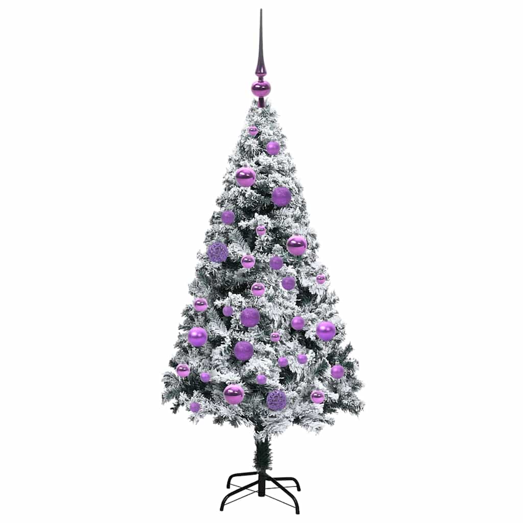 Kunstig juletre med 150 LED grønn 120 cm PVC og Stål og Plast