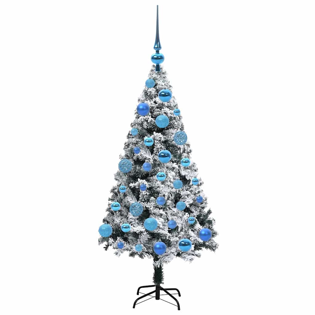 Kunstig juletre med 150 LED grønn 120 cm PVC og Stål og Plast