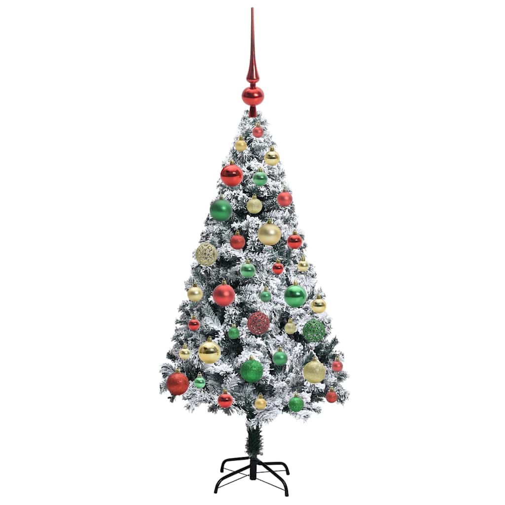 Kunstig juletre med 150 LED grønn 120 cm PVC og Stål og Plast