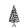 Kunstig juletre med 150 LED grønn 150 cm PVC og Stål og Plast