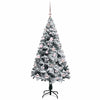 Kunstig juletre med 150 LED grønn 150 cm PVC og Stål og Plast