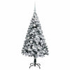 Kunstig juletre med 150 LED grønn 150 cm PVC og Stål og Plast