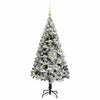 Kunstig juletre med 150 LED grønn 150 cm PVC og Stål og Plast
