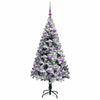 Kunstig juletre med 150 LED grønn 150 cm PVC og Stål og Plast
