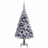 Kunstig juletre med 150 LED grønn 150 cm PVC og Stål og Plast