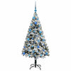 Kunstig juletre med 150 LED grønn 150 cm PVC og Stål og Plast