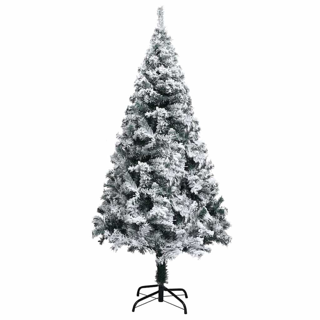 Kunstig juletre med 150 LED Hvit 150 cm PVC og Stål og Plast