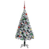 Kunstig juletre med 150 LED grønn 150 cm PVC og Stål og Plast