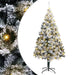 Kunstig juletre med 300 LED Hvit 180 cm PVC og Stål og Plast