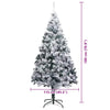Kunstig juletre med 300 LED grønn 180 cm PVC og Stål og Plast