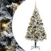 Kunstig juletre med 300 LED Hvit 180 cm PVC og Stål og Plast