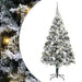 Kunstig juletre med 300 LED Hvit 180 cm PVC og Stål og Plast