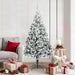 Kunstig juletre med 300 LED Hvit 180 cm PVC og Stål og Plast