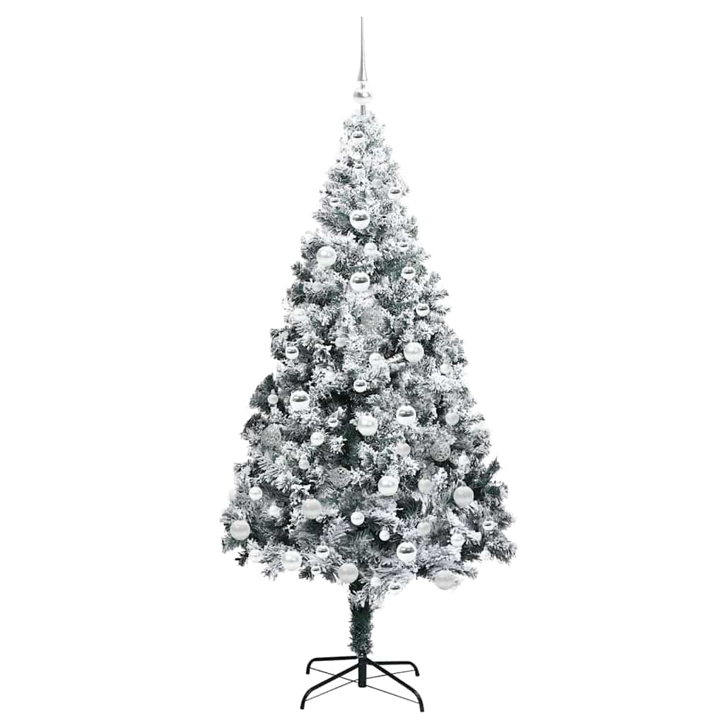Kunstig juletre med 300 LED grønn 180 cm PVC og Stål og Plast