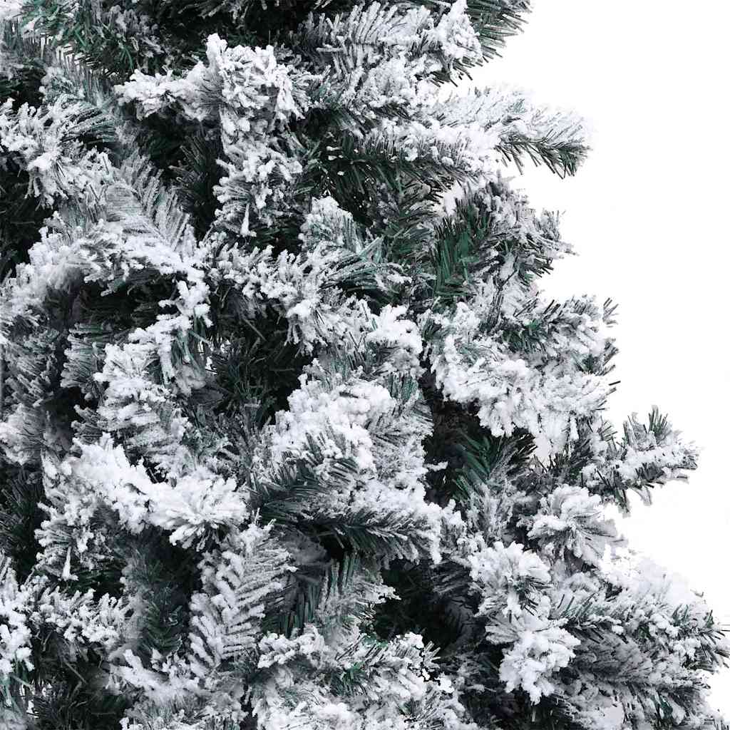 Kunstig juletre med 300 LED Hvit 180 cm PVC og Stål og Plast