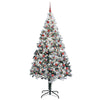 Kunstig juletre med 300 LED grønn 210 cm PVC og Stål og Plast