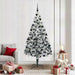 Kunstig juletre med 300 LED Hvit 210 cm PVC og Stål og Plast